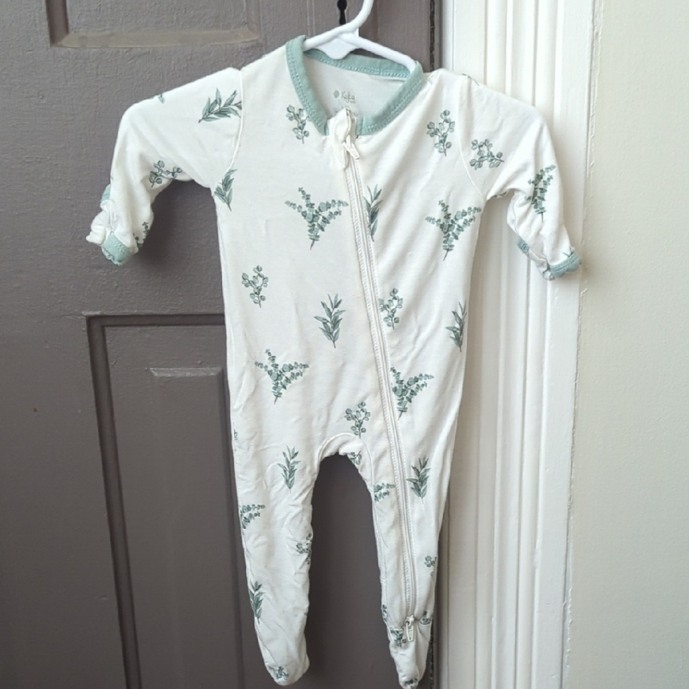 Kyte BABY Bamboo Footie Pajama, Eucalyptus Print